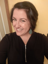 Load image into Gallery viewer, Turquoise Leather Earrings
