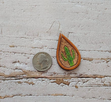 Load image into Gallery viewer, Cactus Leather Earrings
