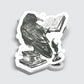 Black Ink Raven Reading a Book Sticker